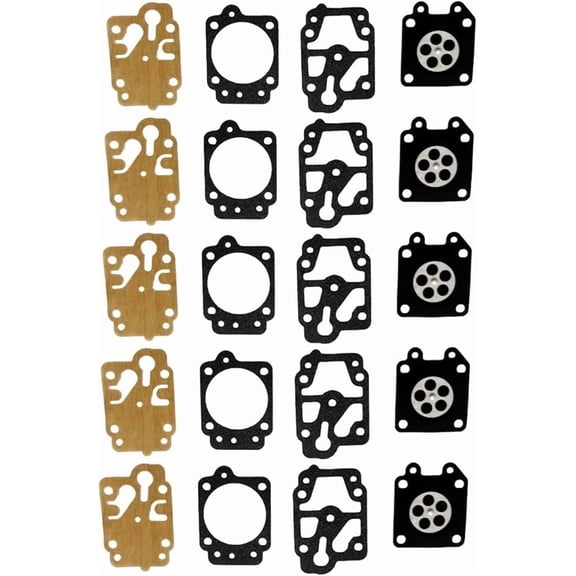 Applicable to 5/10set Brush Cutter Carburator Repair Carburetor Gaskets Diaphragms for Carburador 36f 40-5 139f GX35(5 Set)