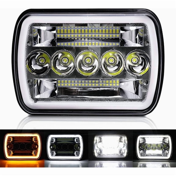 Applicable to 6x7 5x7 Led Headlight High/Low Beam Wrangler Jeep