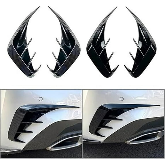 Applicable to Car Rear Bumper Canards Lip Splitter Trim Fins for BMW for 3-Series G20 M-Sport M340i 2019 2020 2021 2022 3Series(Carbon Fiber)