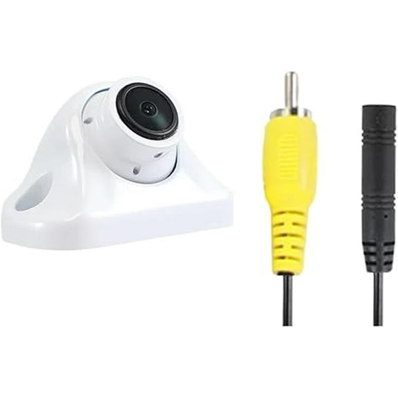 Applicable to Car Reversing Rearview Camera HD Night 1080P Video Camera with WDR IMAX307 Chip Adjustable 360° Rotating White Camera(Aviation Head)