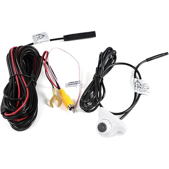 Applicable to Car Reversing Rearview Camera HD Night 1080P Video Camera with WDR IMAX307 Chip Adjustable 360° Rotating White Camera(Aviation Head)