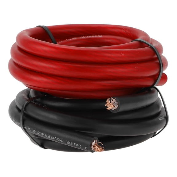 Applicable to Ground Power Cable, 10 Feet, Black, Red, Gauge