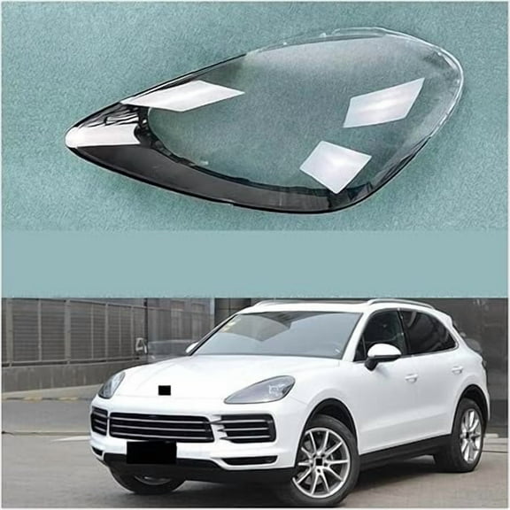 Applicable to Headlight Glass Compatible For Porsche Cayenne 2018 2019 2020 2021 Plastic Lens Replacement Lampshade Shell Car Accessoires(Right)