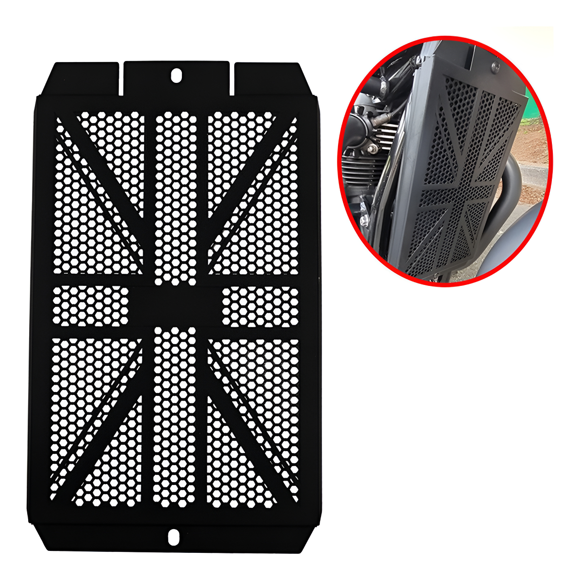 T100 Radiator Guard Applicable to Radiator Guard Triumph Bonneville T100 T120, Street ...