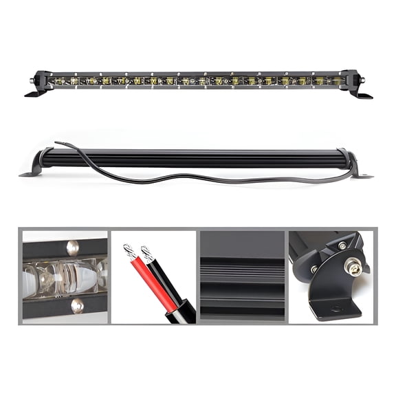 Applicable to Slim Led Bar 20 Inch 6d High Power With Magnifying Glasses!