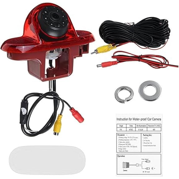 Applicable to Waterproof IR Night Vision Rear View Backup Brake Light Camera Compatible For Renault Trafic MK2/Vauxhall/Opel Vivaro A X83