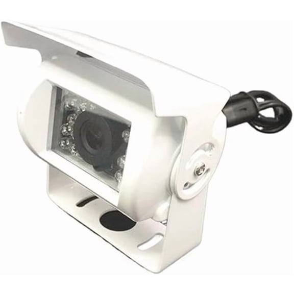 Applicable to White Color Metal Case Car Rear View Reversing Camera Parking Backup 18 IR LEDs Night Vision Compatible For Truck Caravan Motorhome