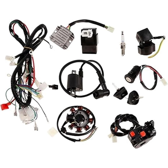 Applicable to Wiring Loom CDI Ignition Coil for Spark for Plug Key Switch 150cc 250cc ATV Bike Stator