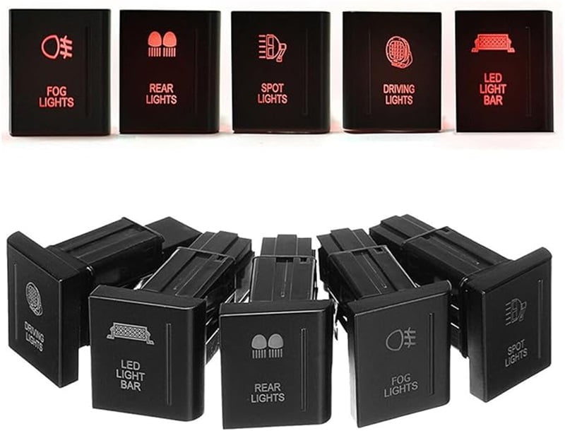 Applicable to jfqm 12V 3A Red Light Push Button Switch Driving Light Applicable to jfqm 12V 3A Red Light Push Button Switch Driving Light