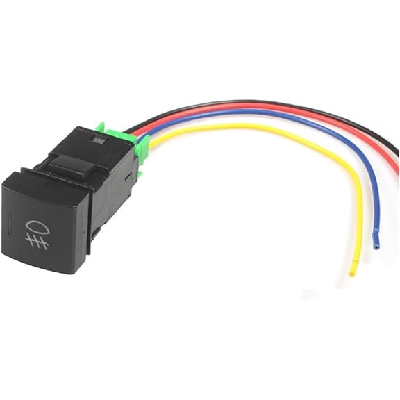 Applicable to jfqm 1Pcs 5 Pin Car ON-Off Button Fit for Toyota Camry Fog Lights Switch Button with 4 Wire Cable 2018 2019 2020