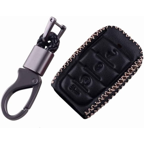 Applicable to jfqm Black 4 Button Car Smart Key Cover Case Fit for . Ram 1500 2019 2020 2021 Key Shells