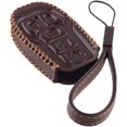 thumbnail image 1 of Applicable to jfqm Car Brown Leather Remote Key Case Cover Shell Fit for Ford Fusion Fit for Explorer Mustang Edge F-150 Mondeo Lincoln MKZ MKC MKX, 1 of 6