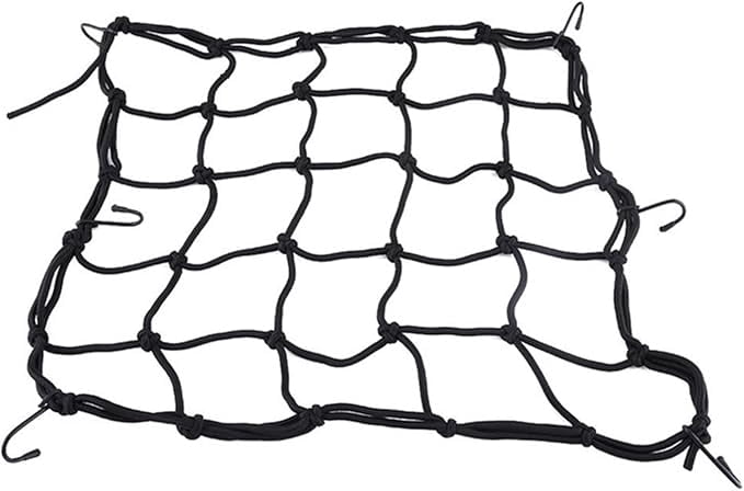 Applicable to jfqm Motorcycle Luggage Net Helmet Holder Mesh Storager Elastic 6 Hooks Fuel Tank Net Fit for ATV Bike Cargo Organizer Nets