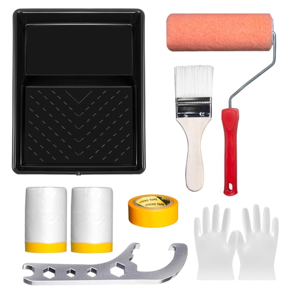 Application Roller Paint Kit,All in One Paint Tools for Home Owners for Professional Painting Results,8 Piece Home Painting Supplies, Foam House Painting Supplies, Painting Tools, Interior, Exterior