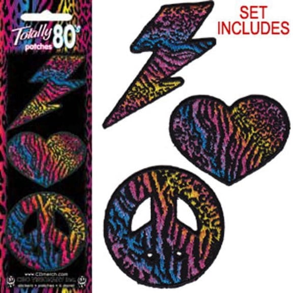 Application Tot 80's Picard Patch Set, 3-Piece, Multicolor