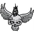 thumbnail image 1 of Application Winged Skull with Mohawk Patch, 1 of 1