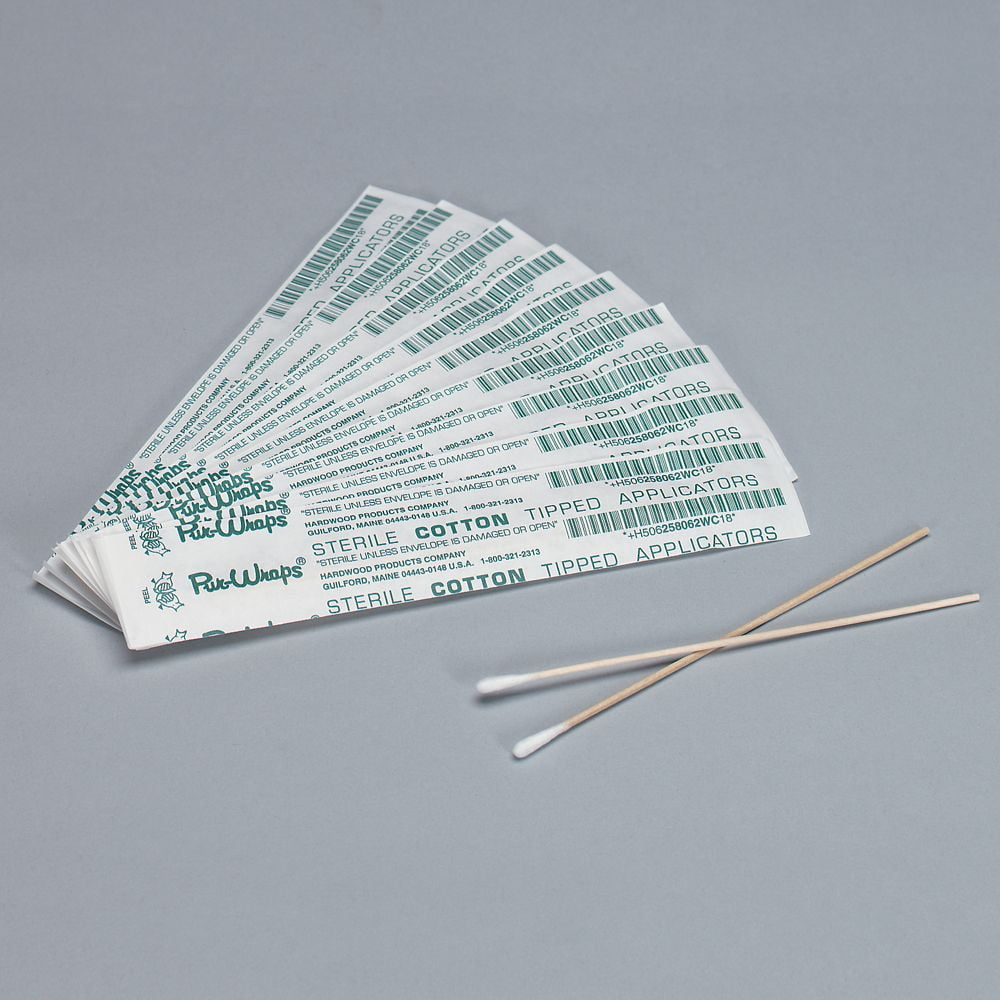 Applicators, Cotton-Tipped, Sterile, Box Of 100