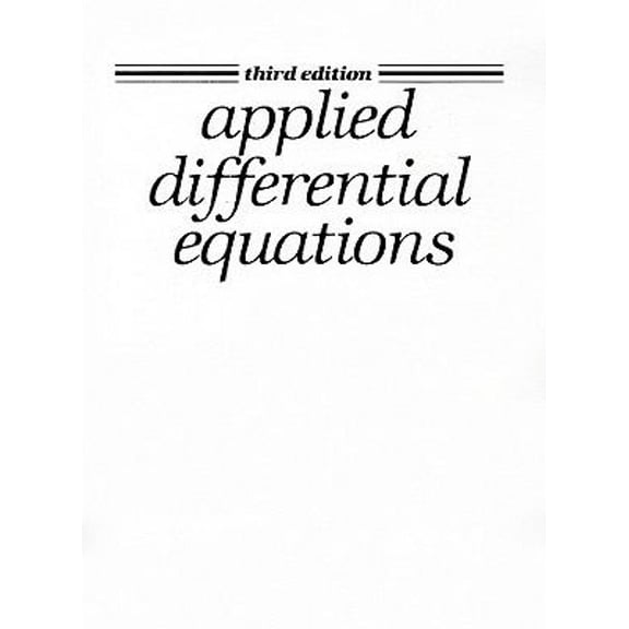 Pre-Owned Spiegel: Applied Differential Eq (Paperback) 0130400971 9780130400970