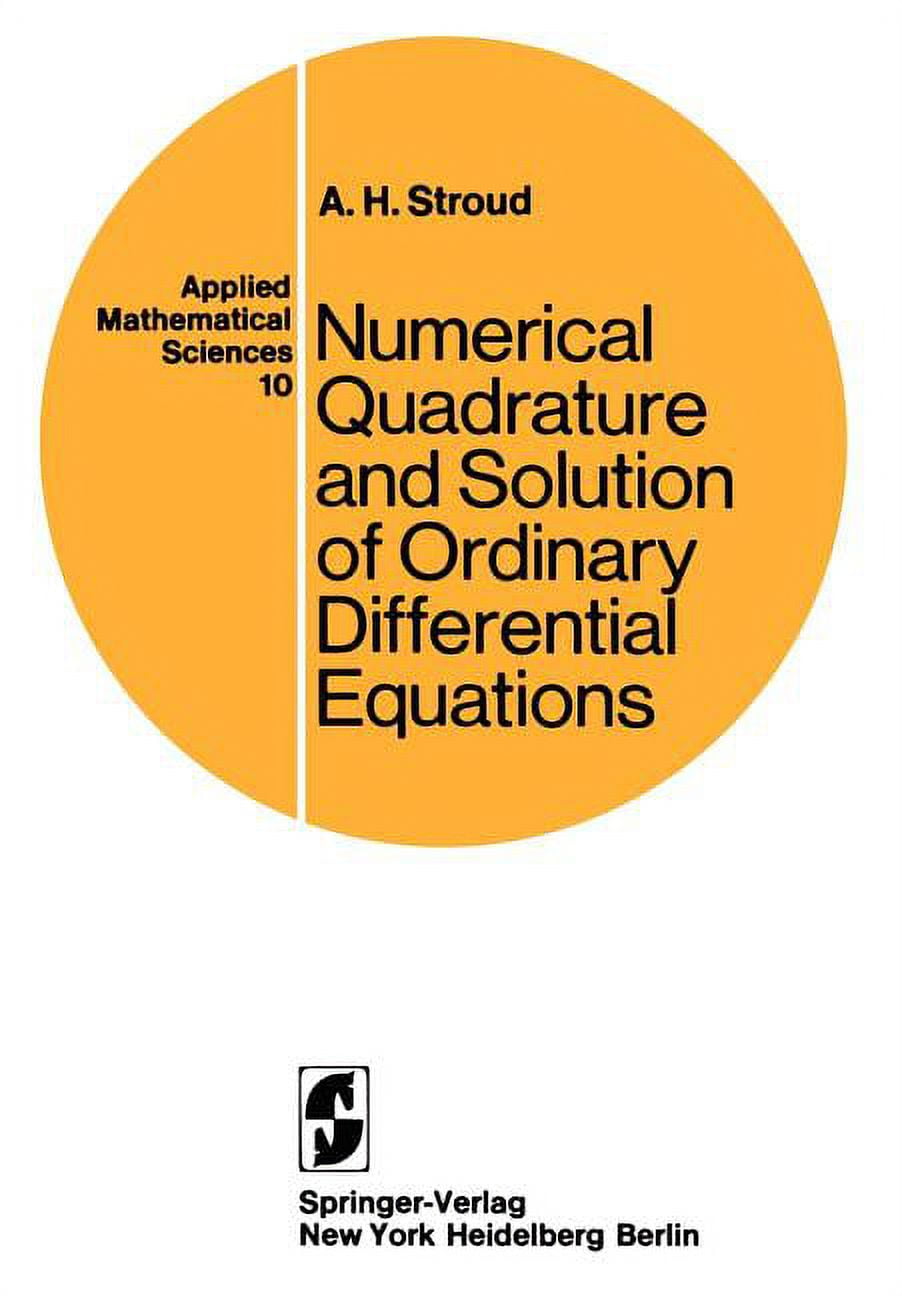 Applied Mathematical Sciences Numerical Quadrature and Solution of