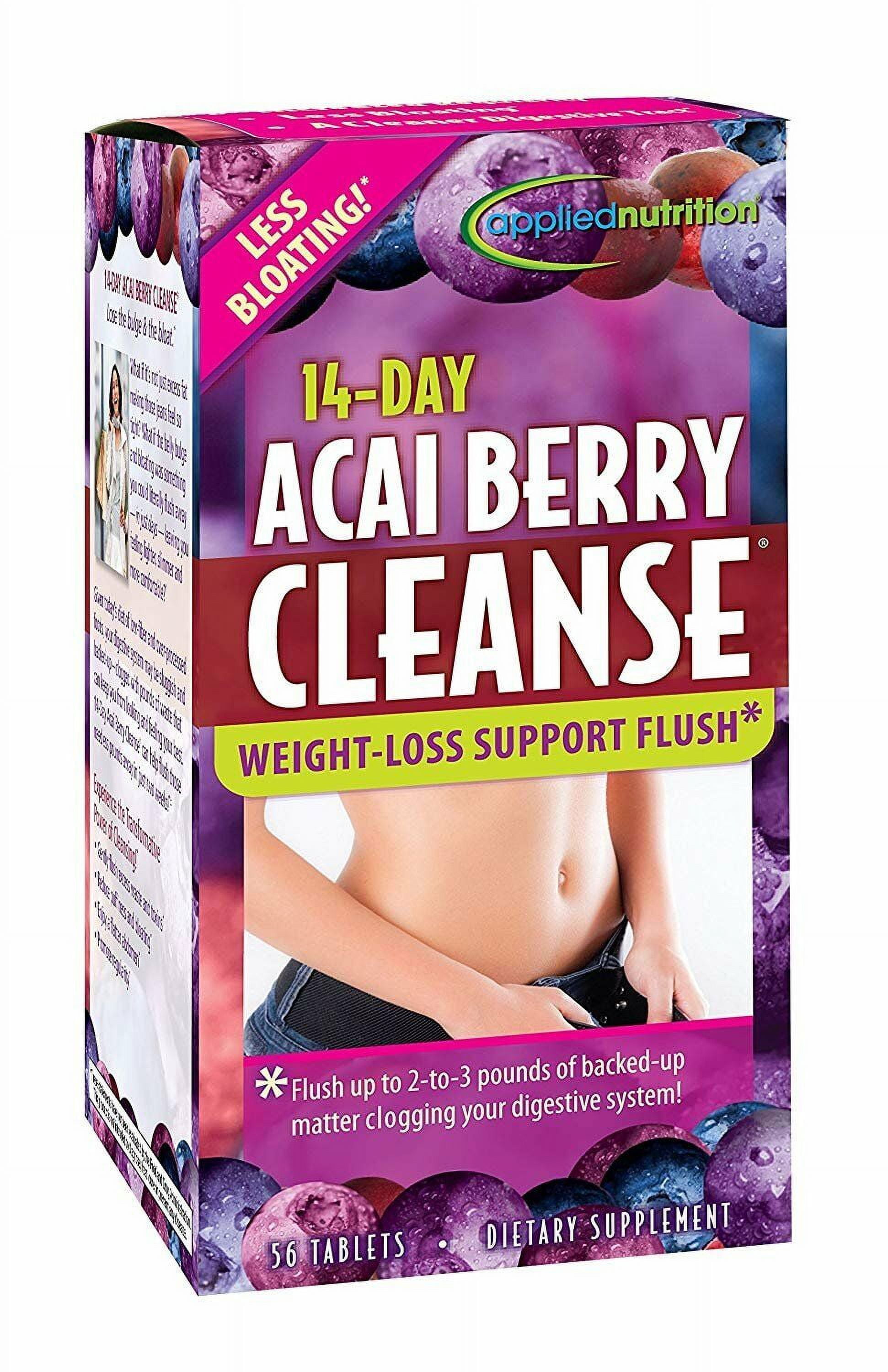 Applied Nutrition 14-Day Acai Berry Cleanse Dietary Supplement Tablets - 56 CT (Pack of 4)