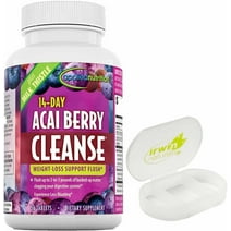 Applied Nutrition Acai Berry Cleanse 14 Day Weight Loss Dietary Supplement w/Pill Case
