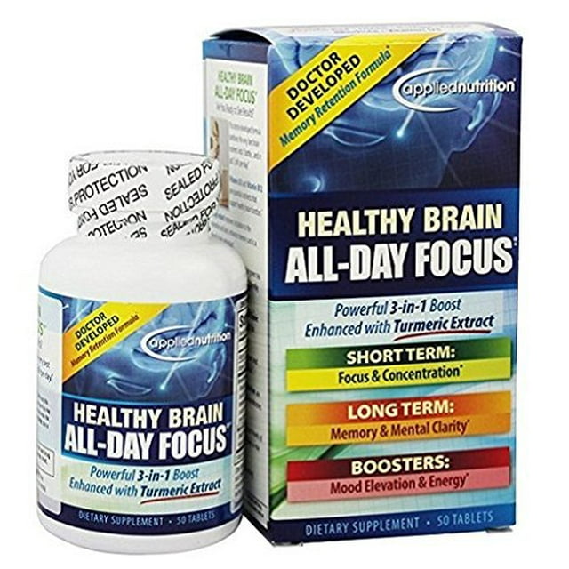 Applied Nutrition - Healthy Brain All Day Focus - 50 Tablets - Walmart.com