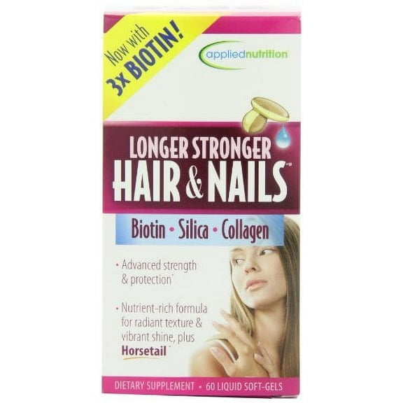 Applied Nutrition Longer, Stronger Hair and Nails, 60-Count
