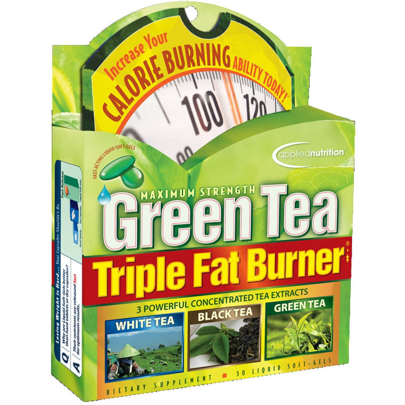 Applied Nutrition Maximum Strength Green Tea Weight Loss Supplement, 30