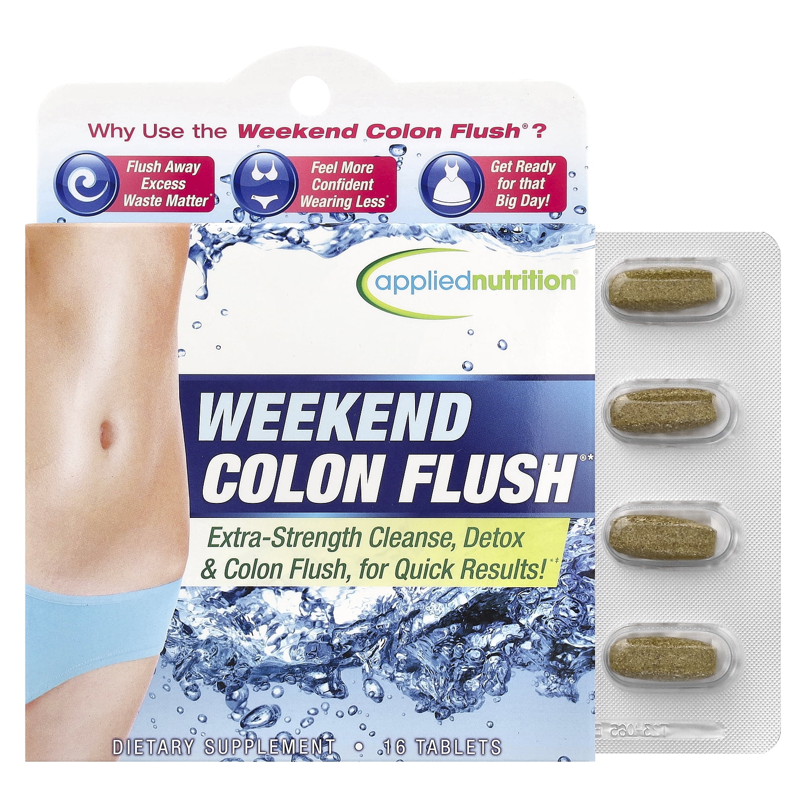 Applied Nutrition Weekend 3 Day Colon Flush Tablets, 16 Ct