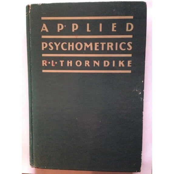 Pre-Owned Applied Psychometrics (Hardcover) 0395300770 9780395300770