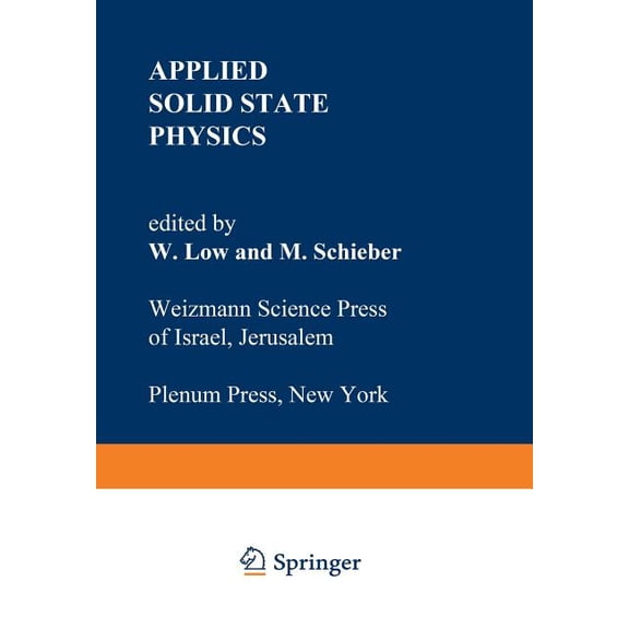Applied Solid State Physics, (Paperback)