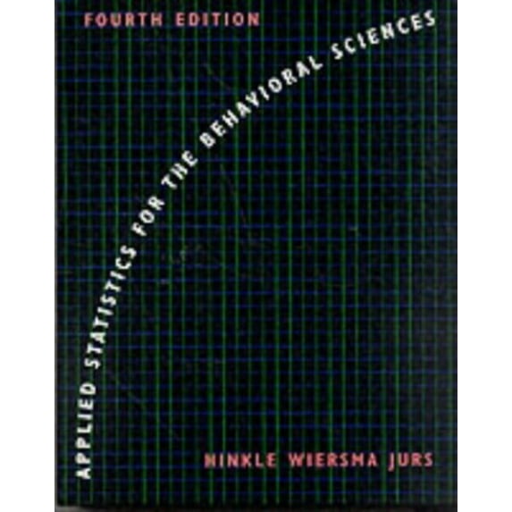 Pre-Owned Applied Statistics for the Behavioral Sciences (Hardcover) 0395890578 9780395890578