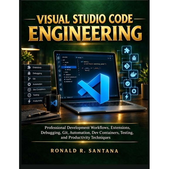 Applied Technology & Engineering Library Visual Studio Code Engineering: Professional Development Workflows, Extensions, Debugging, Git, Automation, Dev Containe, Book 4, (Paperback)