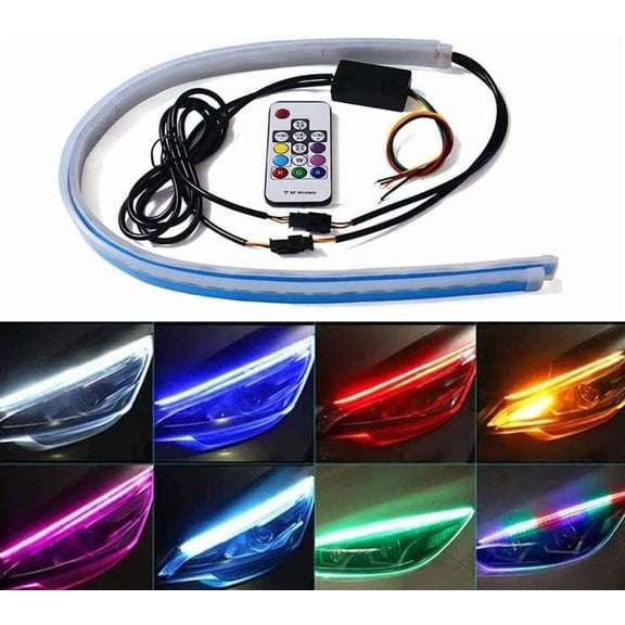 Applies to 4 Pairs 60cm Flexible Directional Sequential RGB LED Strips