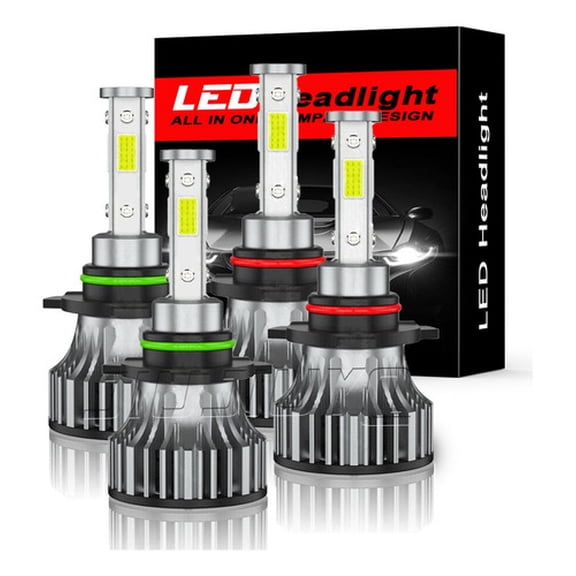 Applies to 4-Side LED Light Kit, High and Low Beam, for Acura MDX
