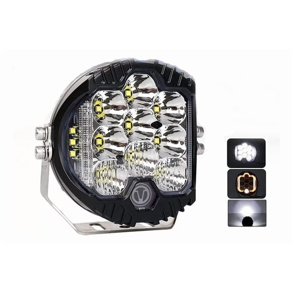 Applies to 5 Inch Round Headlight White Jeep Led Cree 50w