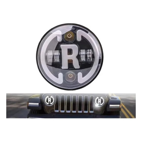 Applies to A 7 H4 Led Headlight Drl Angel Eyes Wrangler Jeep Beetle Motorcycle