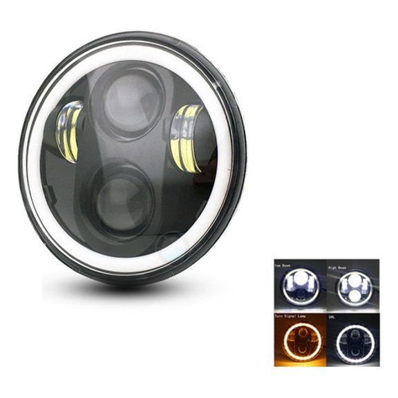 Applies to Harley LED Headlight 5 3/4 Led Drl Angel Eyes 5.75'' Motorcycle