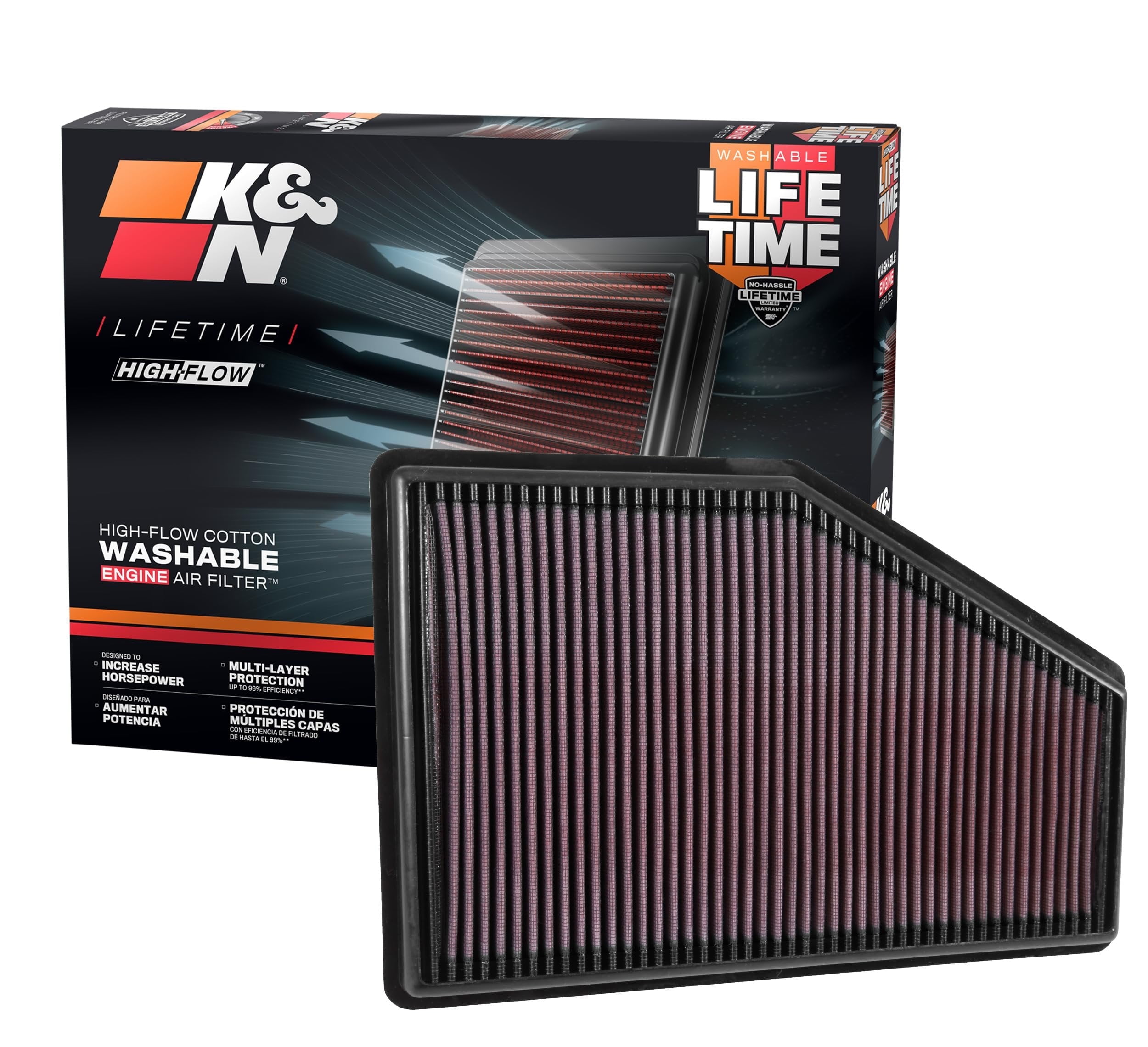 Applies to K\u0026N 33-5049 Replacement Air Filter Fits select: 2016-2022 CHEVROLET MALIBU, 2019-2022 CADILLAC XT4
