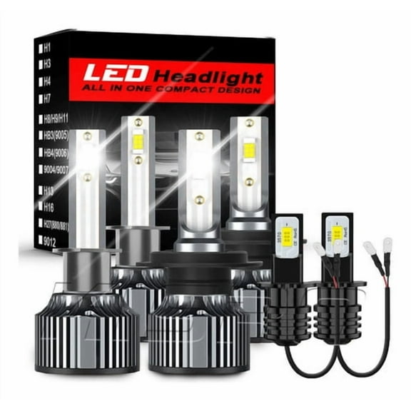 Applies to LED Headlight Kit H1 H7 H3 30000lm for Chevrolet High/Low Beam