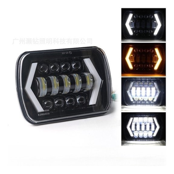 Applies to LED Headlights 5x7 6x7 Jeep Toyota White Amber Flashing 4x4 Yj Xj