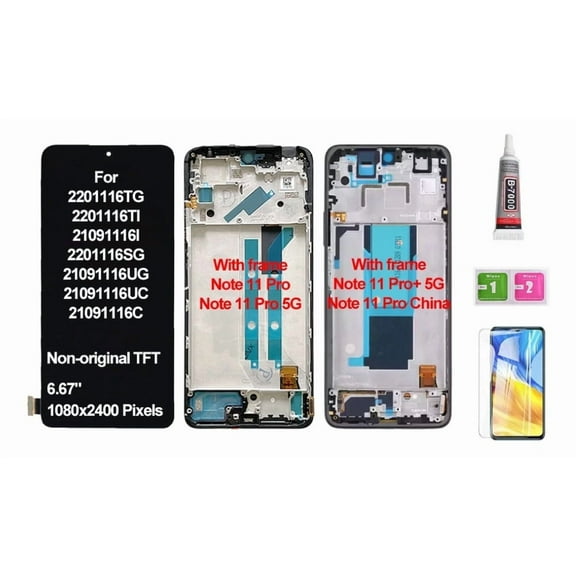 Lcd Screen With Frame for Redmi Note 11 Pro 5g Tft