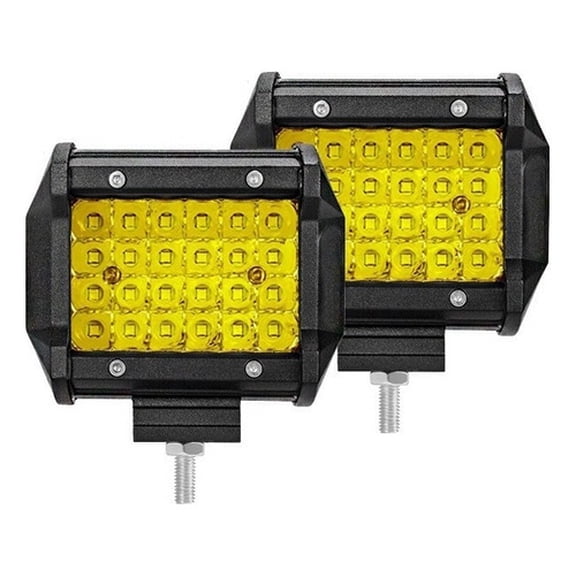 Applies to Pair of 4 3000k 72w Off-road Auxiliary LED Headlights Yellow Light