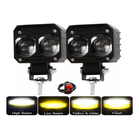 Applies to Pair of LED strobe auxiliary headlights for motorcycles
