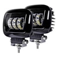 thumbnail image 1 of Applies to Pair of Square or Round Headlights 3 LED 30W Magnifying Glass 6D Motorcycle, 1 of 6