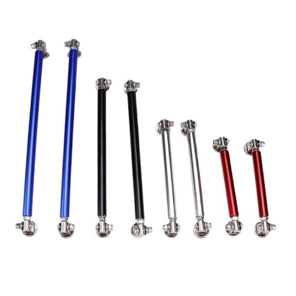 Racing Adjustable Adhensive Front Rear Bumper Lip Support Strut Brace Tie Pull Bar Kit 75/100/150/200mm 1 Pair