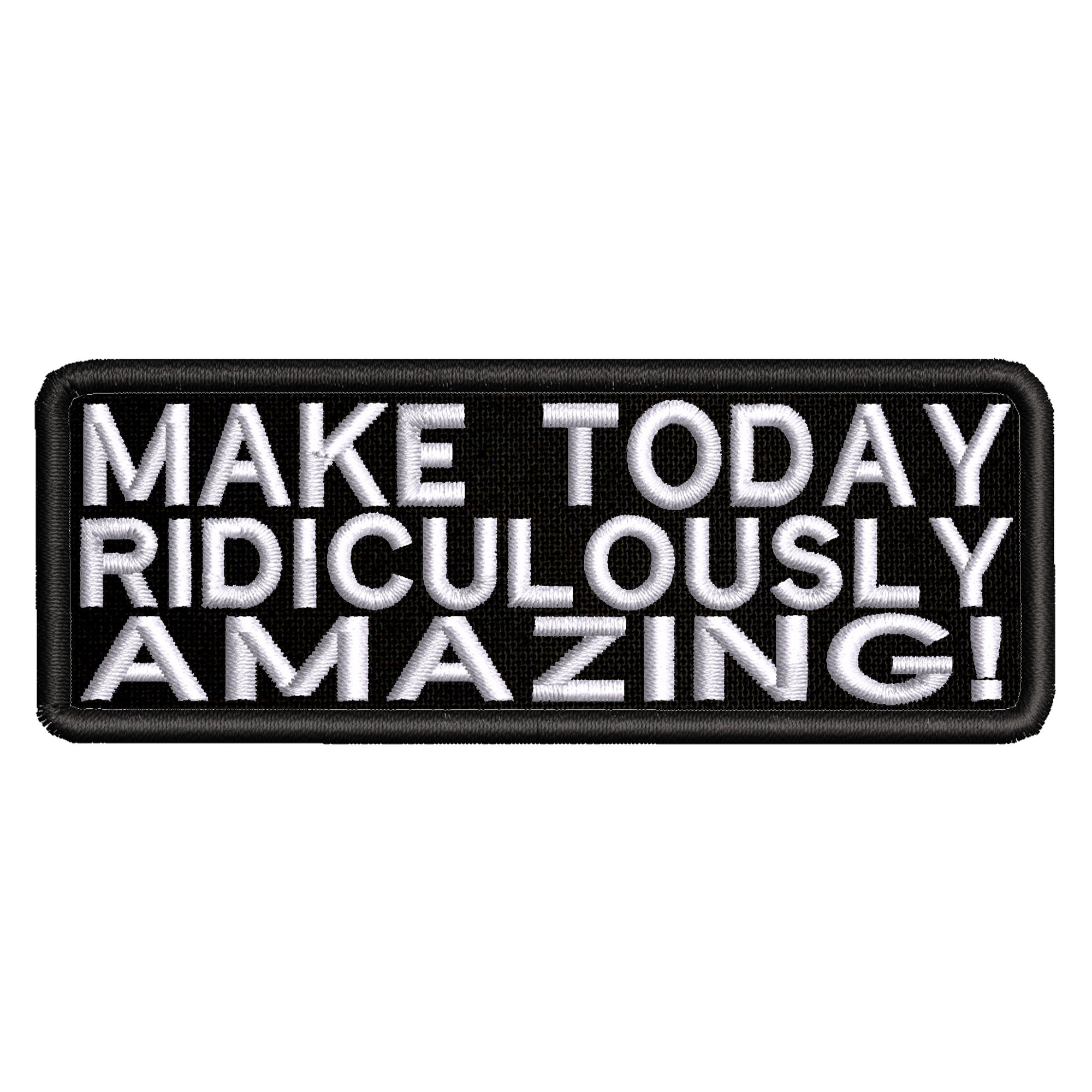 Applique Inspirational Amazing Day Theme Hook Backing Decorative Patch ...