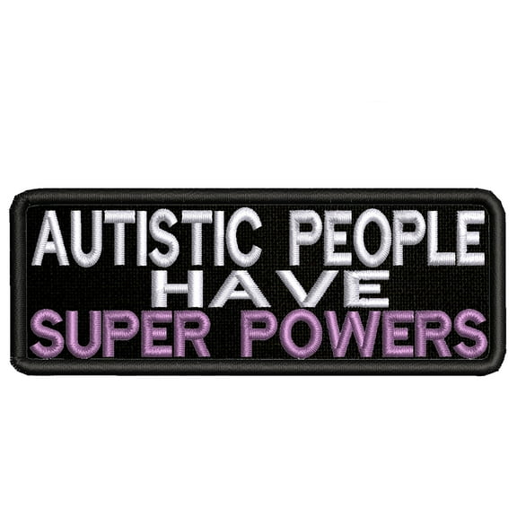 Applique Inspirational Autism Awareness White Theme Hook Backing Decorative Patch Funny Saying Biker Emblem
