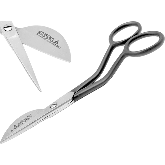 Applique Pelican Duckbill Blade 6 Inch - Double Bent Curved Offset Handle Scissors for Embroidery, Fabric, Arts & Craft by Artman Instruments