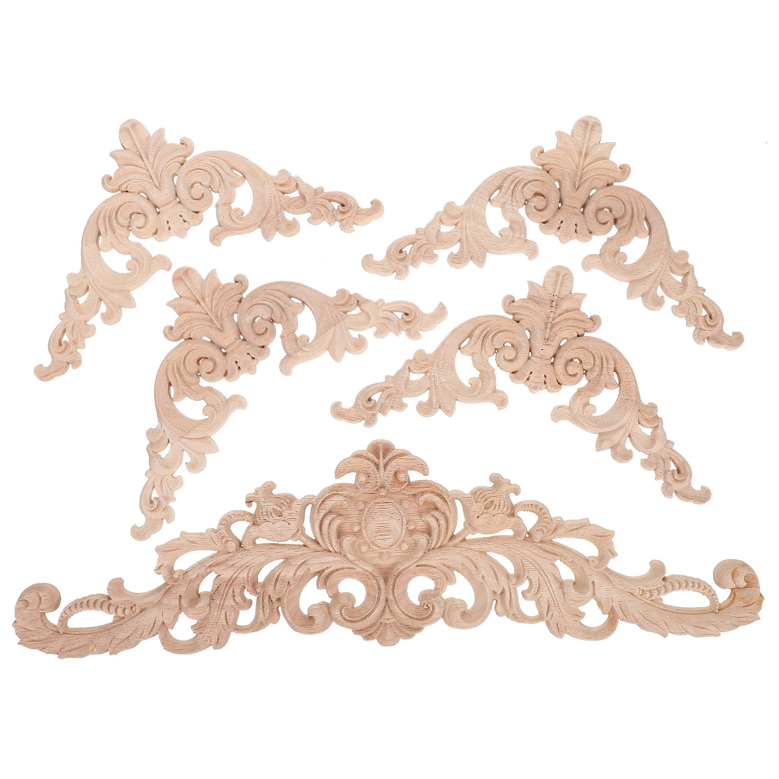 Applique Wood Onlay Furniture Carved Appliques Decorative Decal Corner